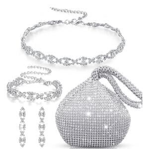 Glamorous Rhinestone Evening Bag – Elegant Purse for Weddings & Formal Events